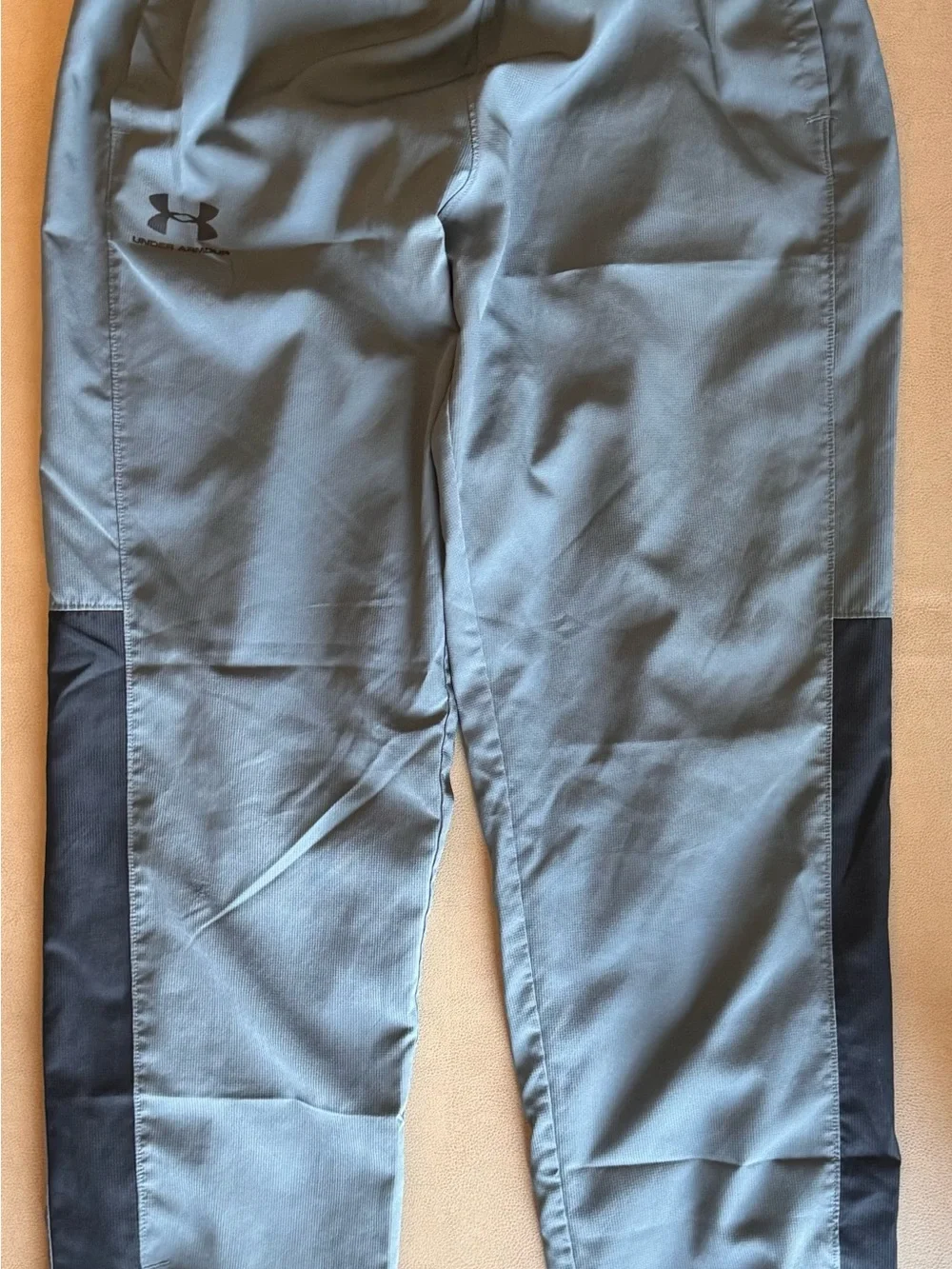 Under Armour Light Gray Joggers with Black Side Panels